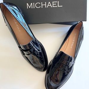 Michael Patent Leather Penny Loafers